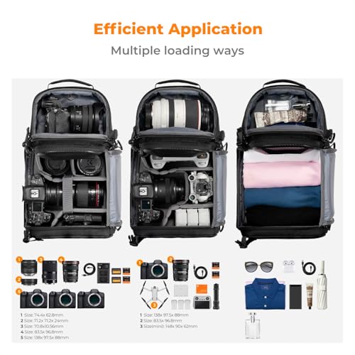 K&F CONCEPT Hardshell Camera Sling Bag, 10L EVA Case with Tripod Holder - color: Hardshell-black, size: Large