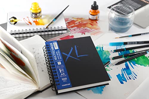 CANSON XL Textured Mixed Media 300gsm A5 Paper Pad 34 Sheets - style: A5 300GSM 34 SHEETS