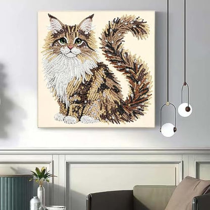 Cat Special Shape Diamond Art Kits For Adults Beginner,Diamond Dot Art Kits - color: YP102