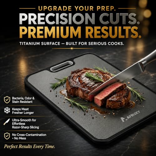 Titanium Cutting Boards for kitchen,Crystallized Layer, 16 In Reversible