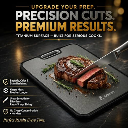 Titanium Cutting Boards for kitchen,Crystallized Layer, 16 In Reversible