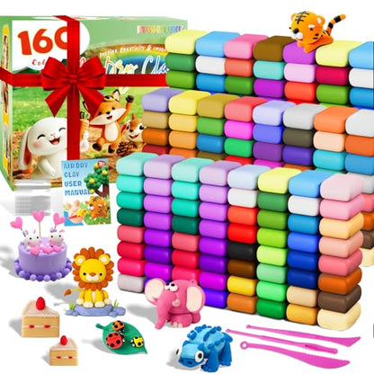 MuseLuxe 160 Colors Air Dry Clay Kit with Sculpting Tools - color: 160 Colors