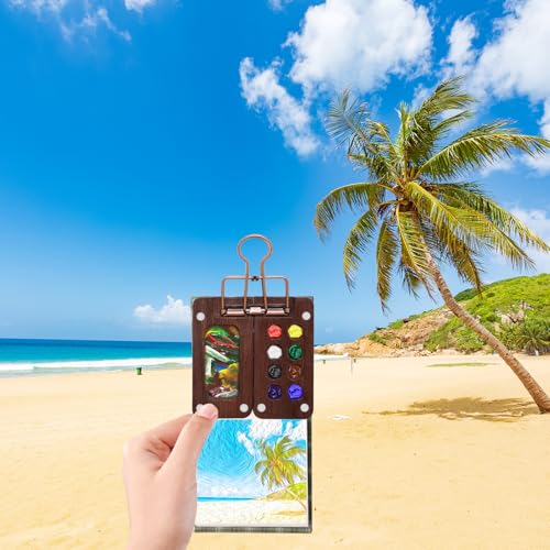 Boyistar Watercolor Paint Set Portable Mini Watercolor Travel Set 12 Colors
