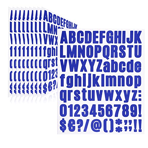 Letter Stickers,Mailbox Numbers,1 Inch Waterproof Vinyl Alphabet - color: Blue, size: 1 Inch