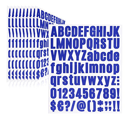 Letter Stickers,Mailbox Numbers,1 Inch Waterproof Vinyl Alphabet - color: Blue, size: 1 Inch