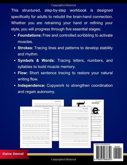 Left Hand Writing Practice Workbook for Adults: A Beginner-Friendly Guide to Left-Handed Print Writing with Easy Practice Exercises to Improve Control, Grip, and Consistency