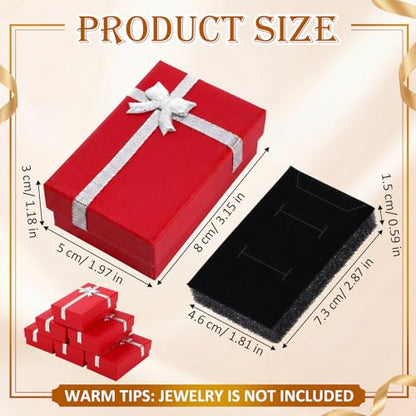 Landical 72 Pcs Small Jewelry Gift Boxes for Ring Necklace,Red - color: Red