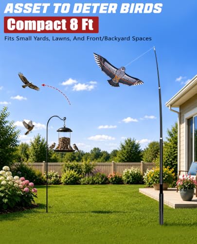 Telescoping Windsock Pole 8 FT with Ground Stake Kit - size: 8 feet- With Ground Stake