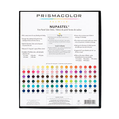 Prismacolor Premier NuPastel Firm Pastel Color Sticks, 96 Pack