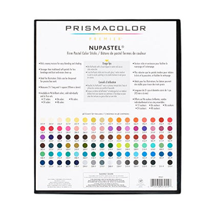 Prismacolor Premier NuPastel Firm Pastel Color Sticks, 96 Pack