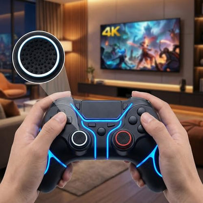24 Pcs Controller Thumb Grips Set, 12 Pairs Thumb Stick Grip Cover, Silicone Joystick Caps, Joystick Button Caps Controller Assist for PS4/PS5(Multicolor) - color: Multicolor