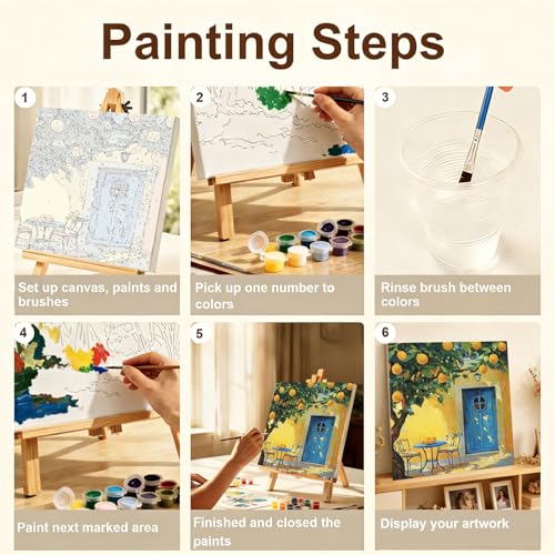 Gemozaic Lemon Tree Paint by Numbers Kit for Adults with Frame and Easel - color: BKH2151