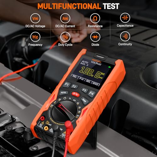 GOCHIFIX 3-in-1 Handheld Oscilloscope Multimeter, 12MHz 50MSa/s Lab - color: Orange & Black