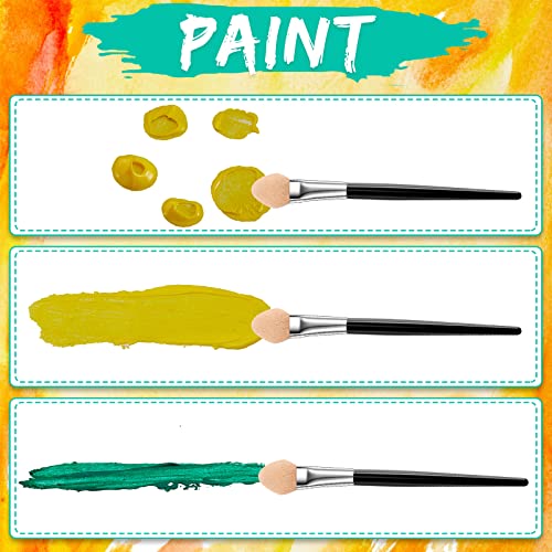 Zopeal 48 Pcs Small Sponge Applicators Pastel Painting Brushes Makeup