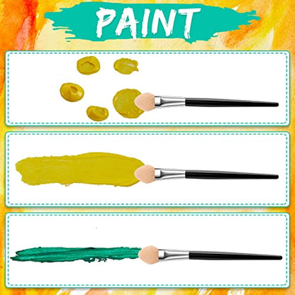 Zopeal 48 Pcs Small Sponge Applicators Pastel Painting Brushes Makeup