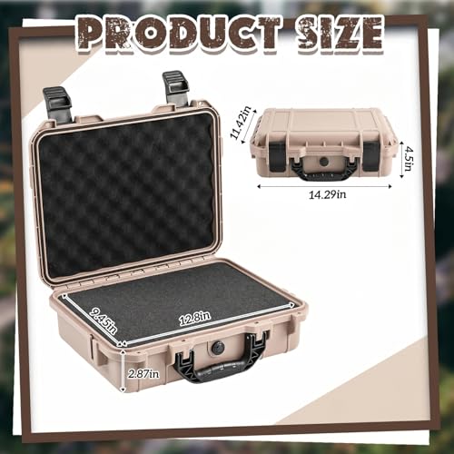 Relaxweex 14.3 x 11.4 x 4.5 Inch Hard Case, Grid Shell, Tan - color: Tan, size: 14.3 x 11.4 x 4.5 Inch, style: Grid Shell