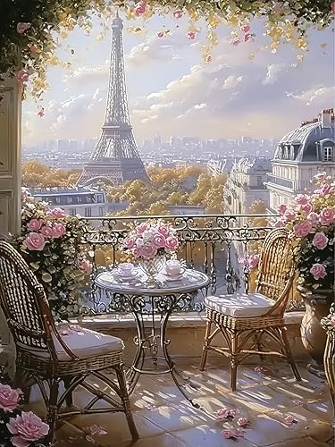 5DDIYART Paris Eiffel Tower Diamond Art Kits for Adults - color: KM558-1
