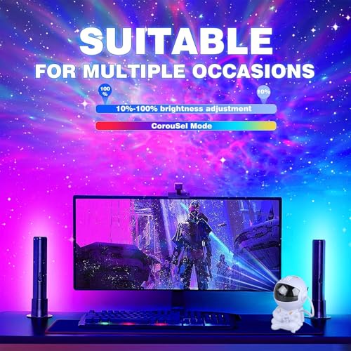 YXQUA Astronaut Galaxy Star Projector for Kids, White Guitar - color: White Guitar