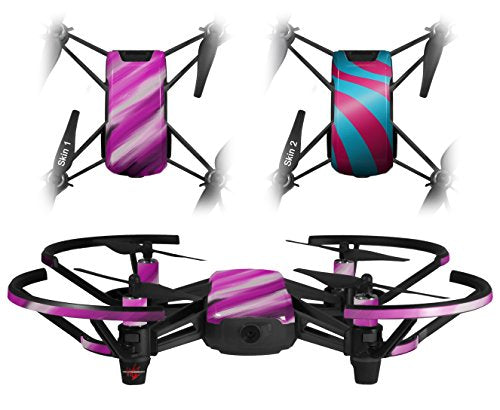 Skin Decal Wrap 2 Pack Compatible with DJI Ryze Tello Paint Blend Hot Pink Drone NOT Included