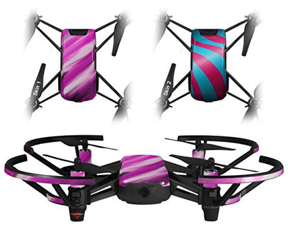 Skin Decal Wrap 2 Pack Compatible with DJI Ryze Tello Paint Blend Hot Pink Drone NOT Included