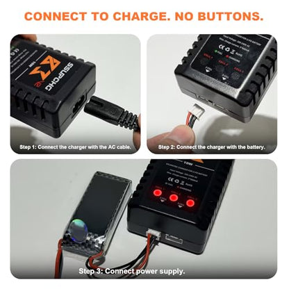 LiPo Battery Charger, Balance Charger for 2S 3S XHR Plug Battery