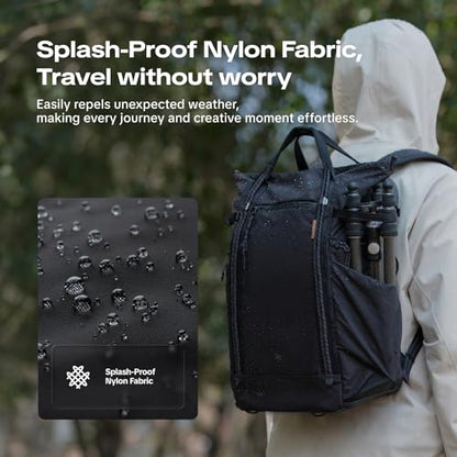 PGYTECH OneGo Roamer Tote Camera Backpack, 25L Dual Carry Tote Bag Black - color: Matte Black, size: 25L