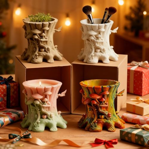 Resin Mushroom Molds, Silicone Tree Stump Mold for Epoxy, Concrete - color: Tree Resin Mold