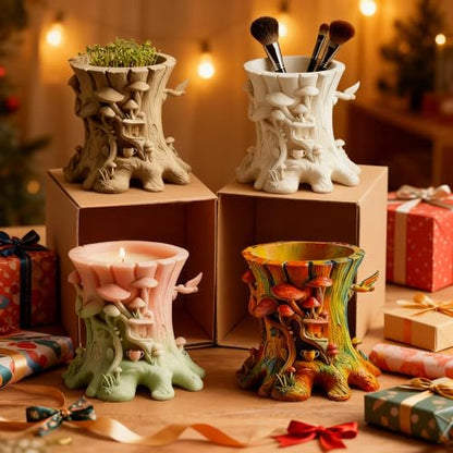 Resin Mushroom Molds, Silicone Tree Stump Mold for Epoxy, Concrete - color: Tree Resin Mold