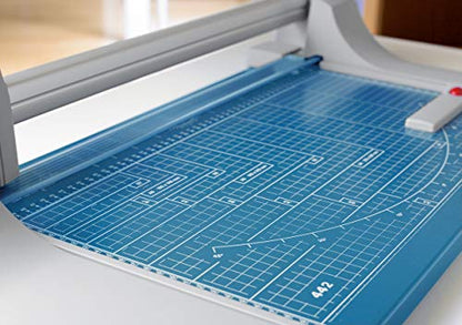 Dahle 442 Premium Rotary Trimmer, 20" Cut Length, 30 Sheet Capacity, Self-Sharpening, Automatic Clamp, German Engineered Paper Cutter - size: 20" Cut Length