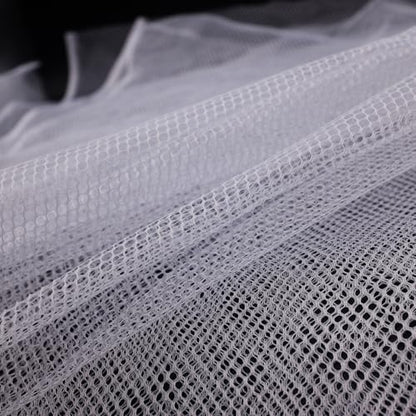 62 X 59 Inch White Mesh Fabric Slightly Stretchy for Sewing Projects - size: 62 x 59 Inch