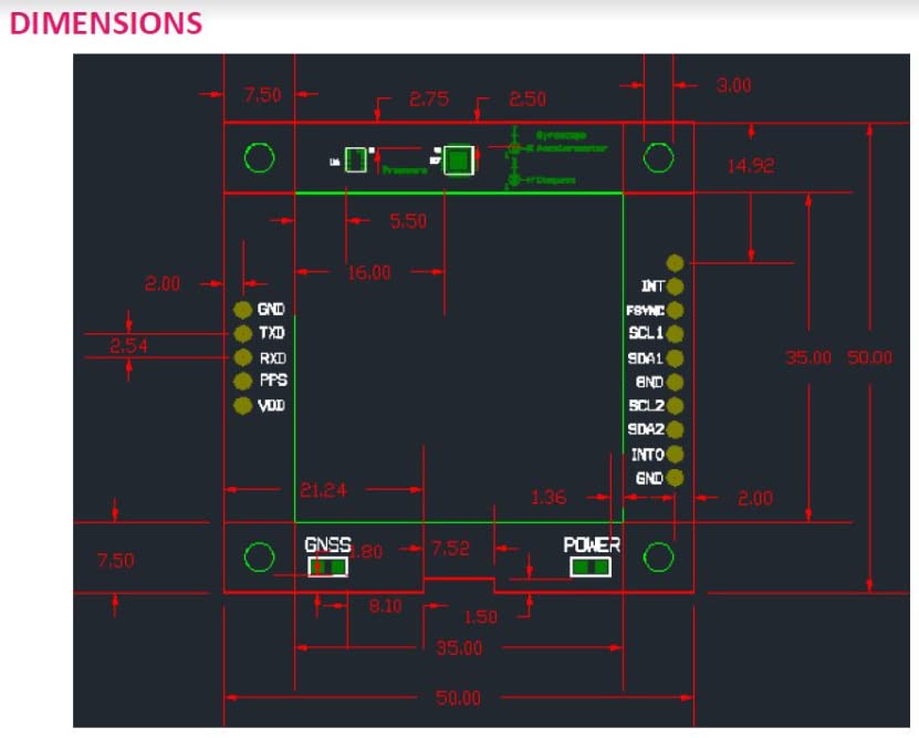 RY836AI High Performance GPS Glonass BeiDou Parallel Mode Antenna Module AHRS Application NEO-M8N core