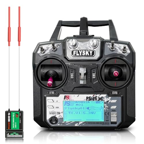 Flysky 10CH RC Transmitter Combo, 2.4G Radio Mode 2 (FS-I6X + iA10B) - size: i6X+iA10B