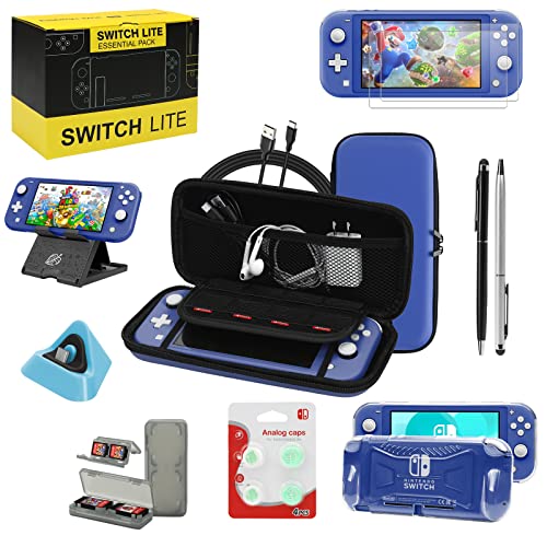 Switch Lite Case 16-in-1 Accessories Bundle for Nintendo Switch Lite (2019) - color: Blue