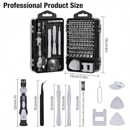115-in-1 Small Screwdriver Set,Precision Screwdriver Set, Professional Repair Tool Kit for Phone, Computer, Watch, Console, Eyeglass and Electronic, Men Tools Gift Gray - color: Gray