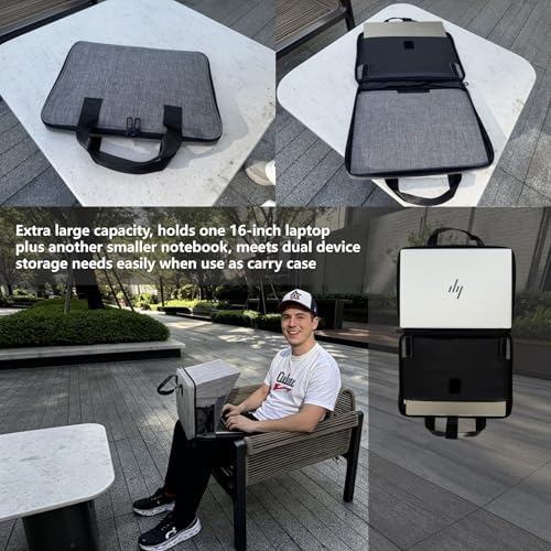 Laptop Sun Shade Carry Case & Privacy Shield Fit 12-16 Inch Working Outside