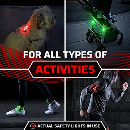 Bike Lights for Night Riding, USB Rechargeable Front and Back Lights, LED Bicycle Headlight and Tail Light Set, Water Resistant Bike Lights Rechargeable for Mountain Bikes, Kids Bike Light, MTB Light - color: Tail Lights | Red & Green