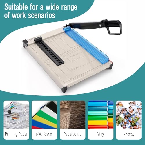 EXTRIC Paper Cutter Heavy Duty 12” Guillotine Papers Trimmer Safety Guard