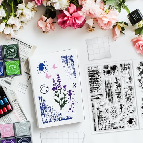 29 Pcs Acrylic Stamps for Crafting Card Making Supplies Set - style: 29Pcs Journal Clear Stamps
