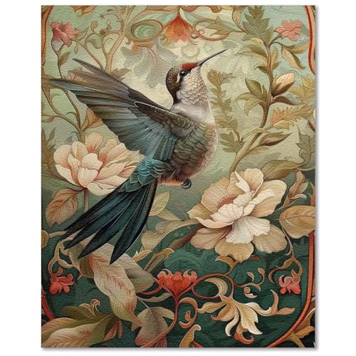 Paint by Numbers Flowers, Wildflowers Paint by Numbers for Adults 16x20 in - color: Hummingbird 2