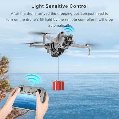 Mini 4 Pro Airdrop System, Quick Release Payload Delivery Transport Device Wedding Drone Fishing Bait Search & Rescue for DJI Mini 4 Pro Drone Accessories