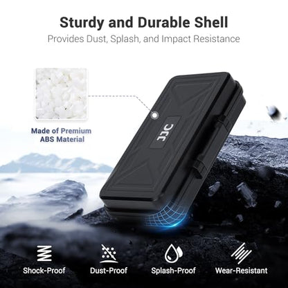 JJC Camera Battery & SD Memory Card Case Holder for Canon Nikon Sony DSLR - size: For Camera Battery x3