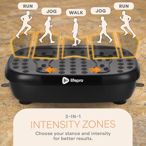 Lifepro HexaPlate Lite Compact Vibration Plate with Magnetic Acupoints - color: Black