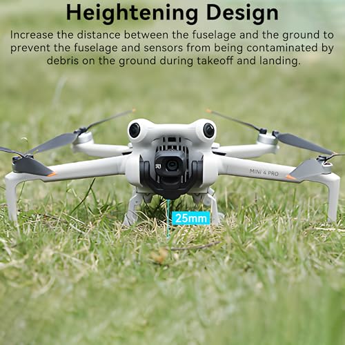 Landing Gear for Mini 4 Pro Foldable Extended Heightening Landing Legs Protector Kit Compatible with DJI Mini 4 Pro Drone Fly Accessories