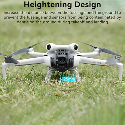 Landing Gear for Mini 4 Pro Foldable Extended Heightening Landing Legs Protector Kit Compatible with DJI Mini 4 Pro Drone Fly Accessories