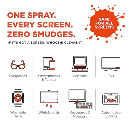 WHOOSH! Screen Shine Go – Refillable Screen Cleaner Kit, 1 fl oz - size: 1 fl oz (Pack of 1)