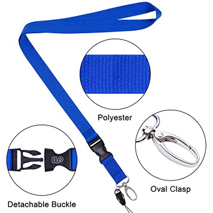 Wisdompro Office Lanyard, 5 Pack 23 inch Neck Strap Lanyards - Blue - color: 5pack Blue