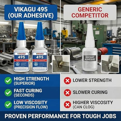 495 Super Glue Multi-Surface Instant Adhesive Clear 20g Suitable for Metal Rubber and Plastic 12 Pack - size: 495, style: 12 Pack