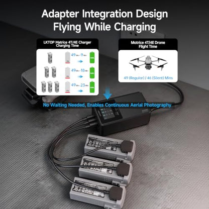 LKTOP Matrice 4T/4E 300W Parallel Charging Hub for DJI Matrice 4 Series