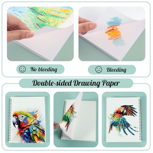 7.6 × 10In Marker Sketchbook, 200gsm Double-Sided Bleedproof Marker Paper - size: 7.6×10 Inch (1 pack)