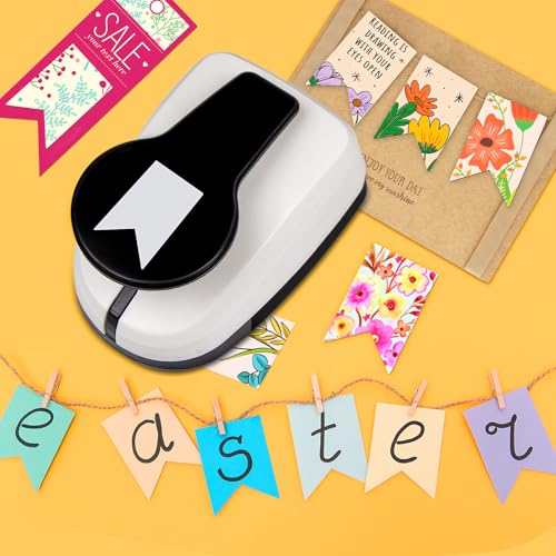 Paper Punches Tag Punches for Paper Crafts 1.9 inch Banner Hole Punch - style: Banner